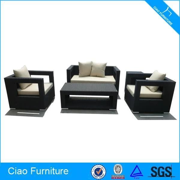 All Weather Garden Rattan Furniture Elegant Outdoor Wicker Sofa (CF611)