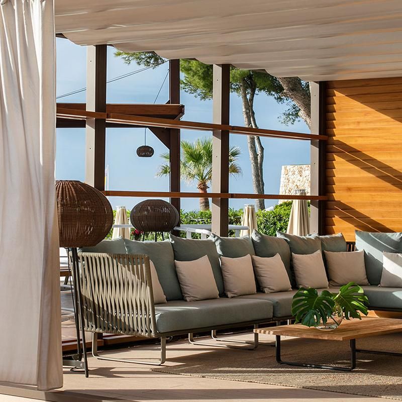 Outdoor Sofa and Rattan Chair Combination Nordic Garden Furniture