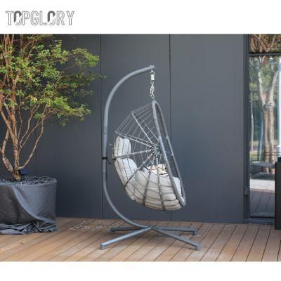Wholesale Garden Decoration Swing Seat Set Hanging Rope Professional Manufacture Indoor Rattan Swing Chair