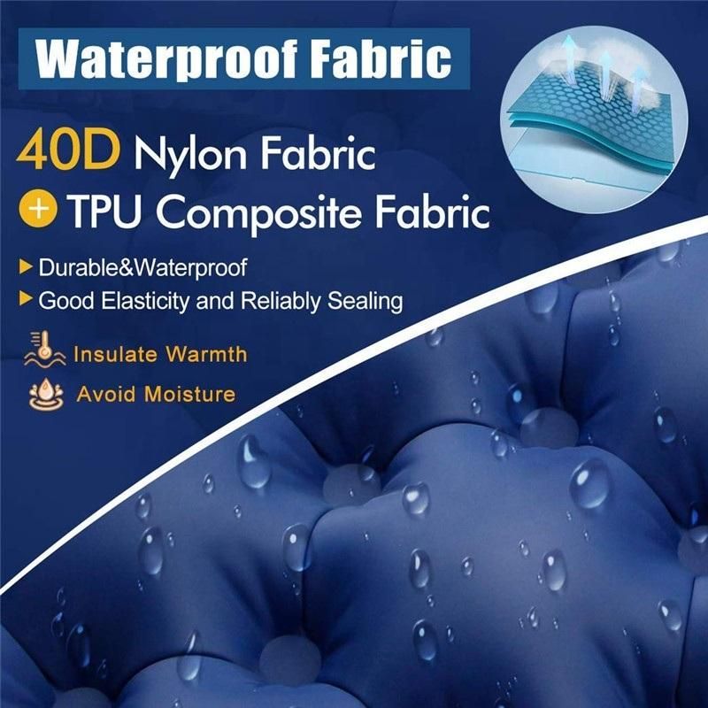 Lightweight TPU Waterproof Ultralight Air Mattress Mat with Pillow Insulated Air Mat Outdoor Inflatable Sleeping Pad