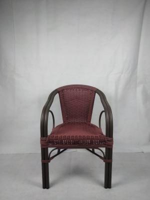 Modern Green Style Outdoor Armchair Garden Furniture Aluminum Terrace Rattan Chair