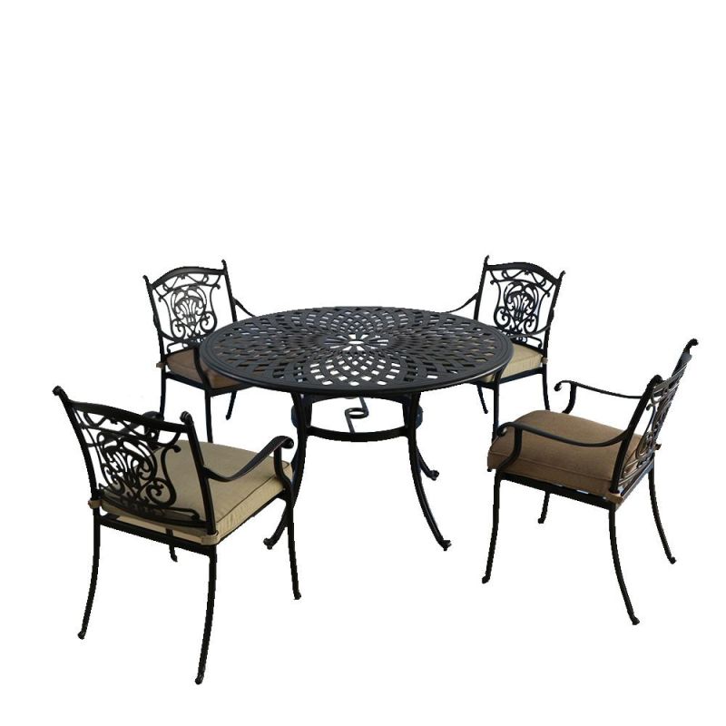 Cast Aluminium Leisure Antique Round Table Set Outdoor Patio Chair Furniture