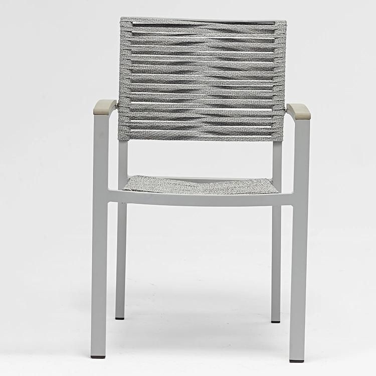China Products Manufacturers out Door Patio Garden Furniture Chairs White Color with Plywood Armrest
