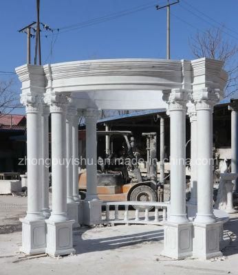 White Marble Carving Garden Decoration Gazebo