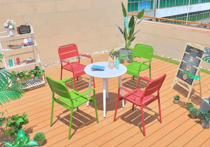 Outdoor Furniture Balcony Iron Art Outdoor Courtyard Northern European Style Table and Chairs