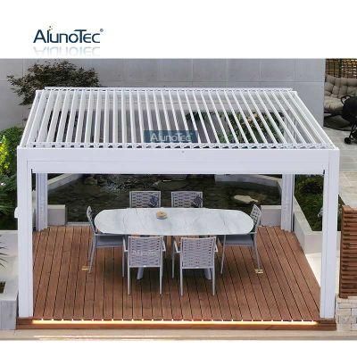 High Quality Anti-UV Inground Spas Motorized Roof Louvre Pergola