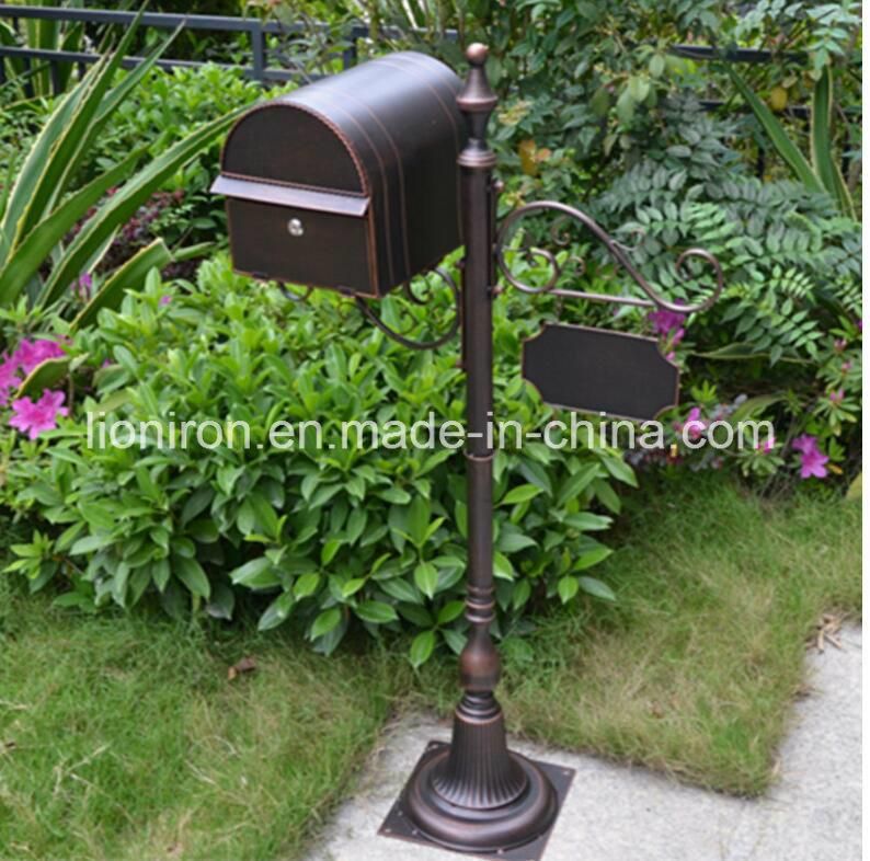 Grace White Cast Iron Garden Mailbox Outdoor Letter Box