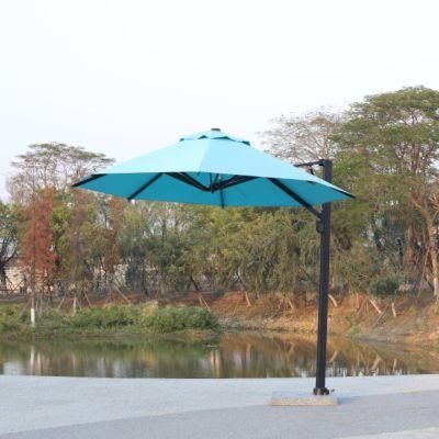 Traditional Beach Leisure Sunshade Single Top Iron Frame Hydraulic Sidebar Umbrella