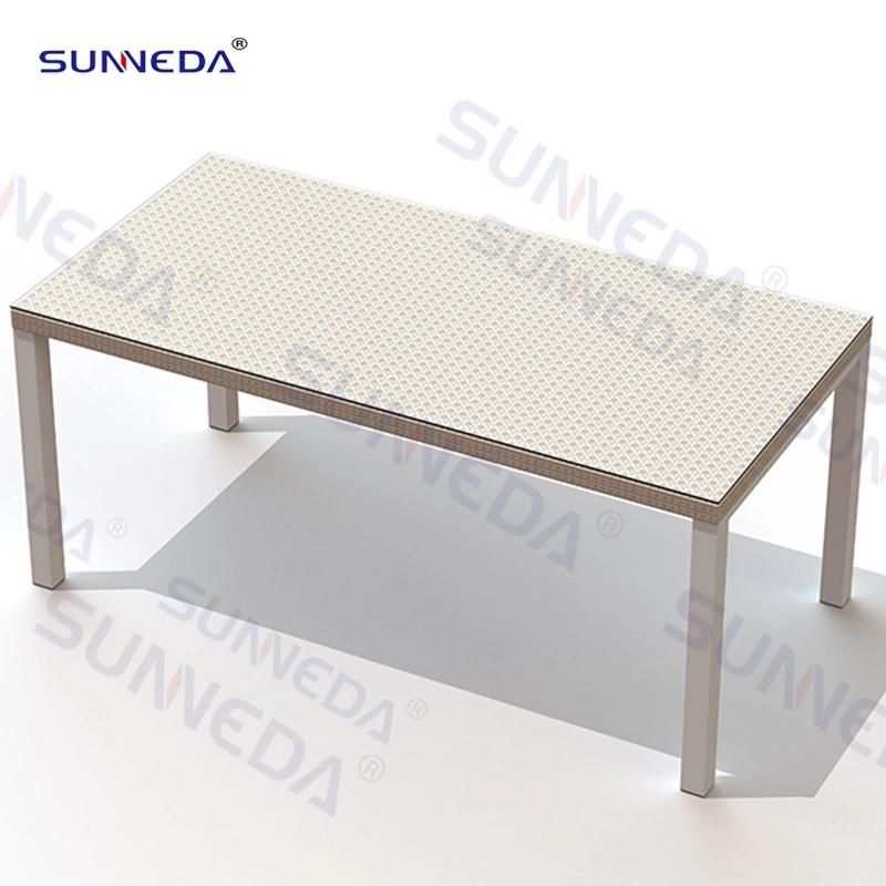 Modern 7-Piece Outdoor Dining Table Set with PE Rattan