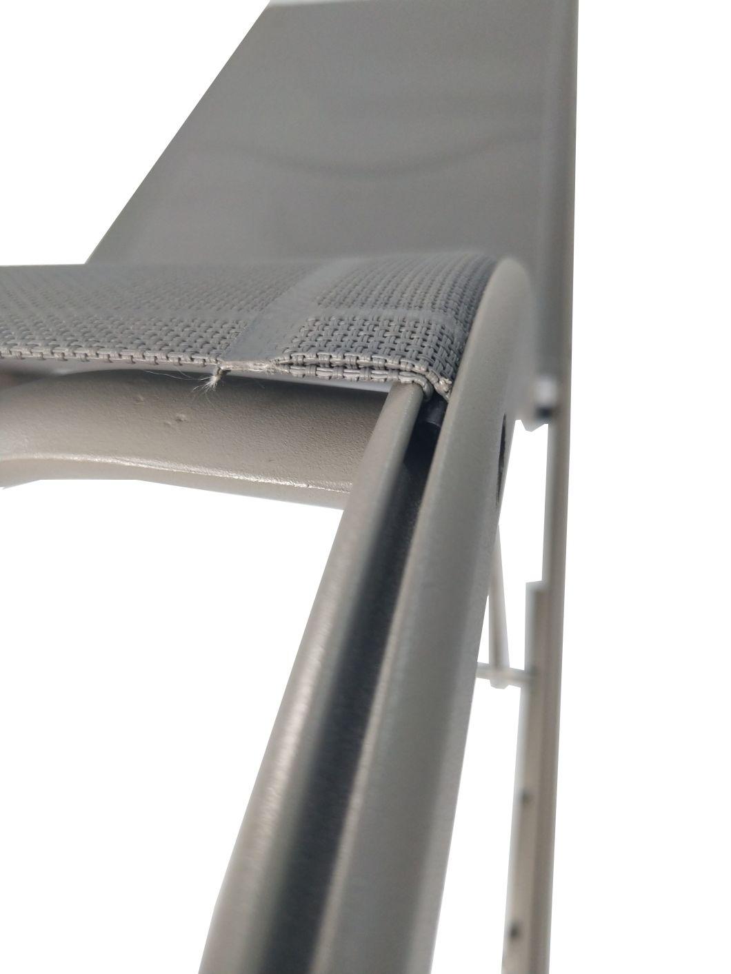 Garden Hotel Commercial Textilene Mesh Chaise Lounge with Quick Dry Aluminum Sun Bed