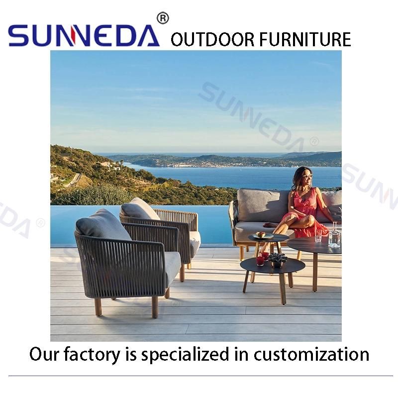 Home Garden Rain Proof Practical Useful Teak Wood Leg Sofa