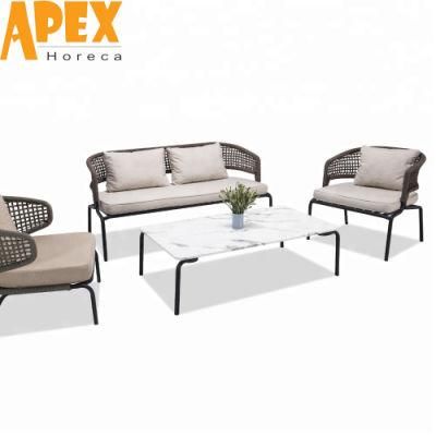 Factory Direct Sales Aluminum Frame Outdoor Furniture Rattan Sofa Set