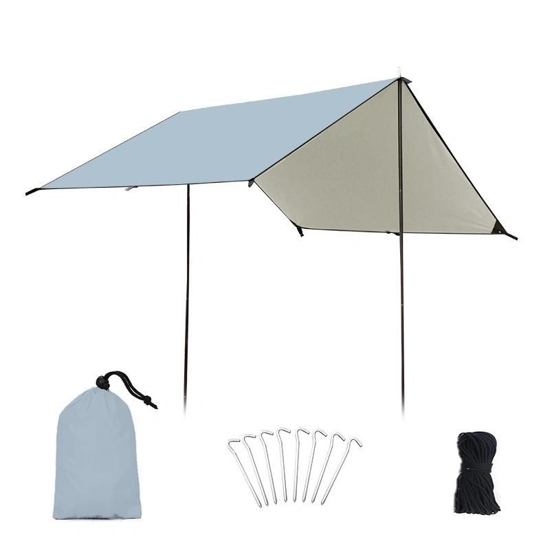 Simple Multi-Person Outdoor Canopy Tent Awning Waterproof Tarp Tent Shade Ultralight Garden Anti-Ultraviolet Canopy Sun Shelter Shade Wyz16038