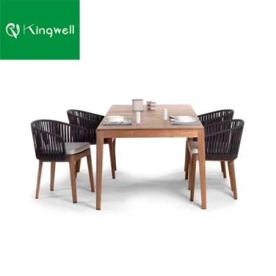 Modern Outdoor Garden Furniture Teak Wood Dining Table and Chair
