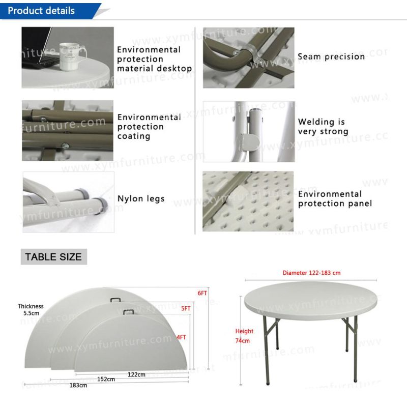 Outdoor Furniture 10 Seater Round Plastic Table