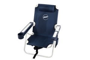 Deluxe 5 Gear Aluminum Beach Chair with Bluetooth Loudspeaker Box Foldable Chair