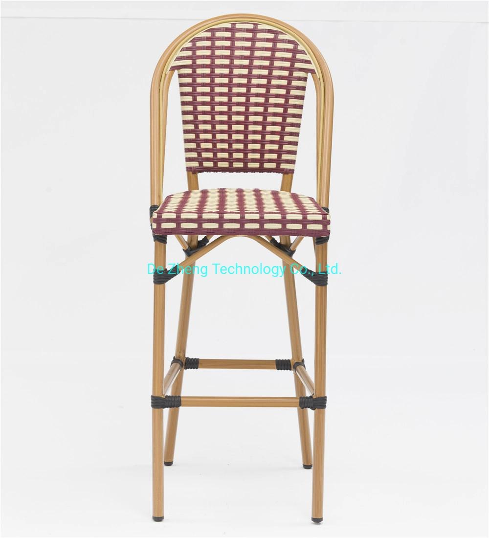 Outdoor Garden Furniture Rattan Weaving Aluminum Modern Walerholes Dinging High Bar Rattan Wicker Furniture Sets