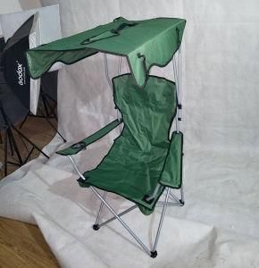 Folding Armchair with a Canopy. Portable Beach Chair