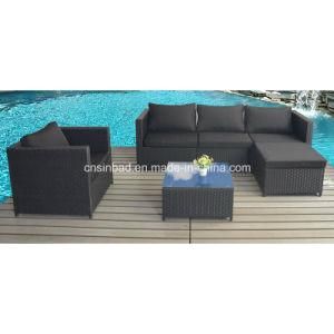 Outdoor Furniture Sofa Set for Hotel with Aluminum Frame (82012p-black)