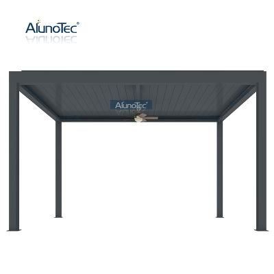 Open Design Motorized Aluminum Pergola with Solid Plywood Box Packed