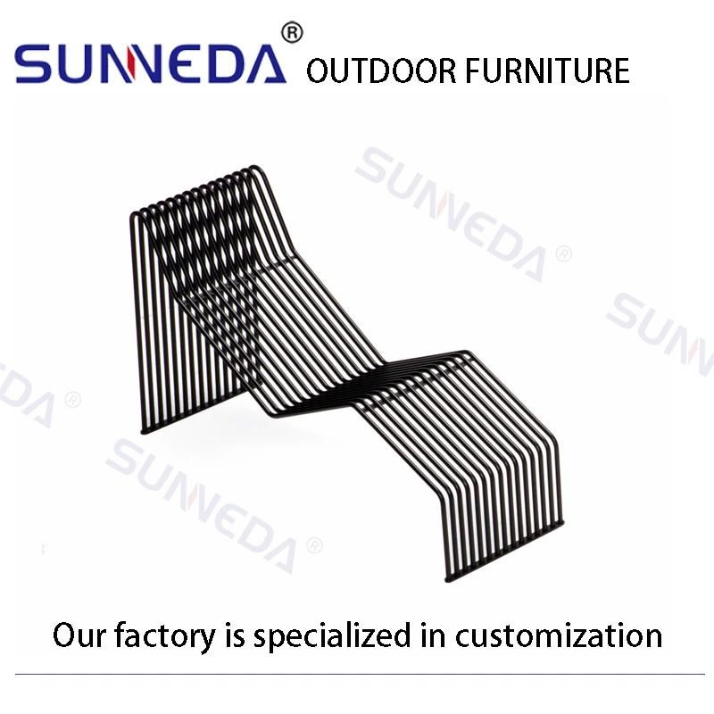 Aluminum Frame Ergonomic Bending Simple Elegant Outdoor Beach Single Bed