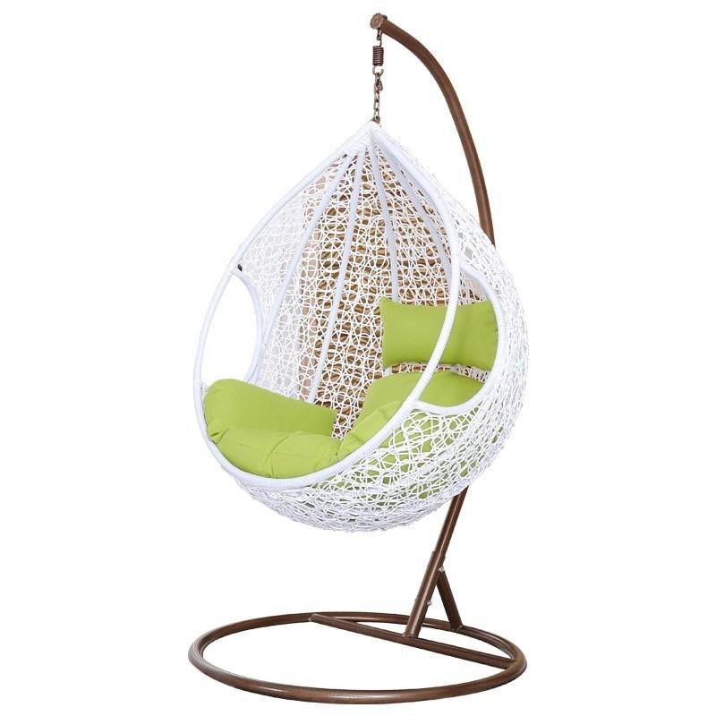 Custom Outside Garden Ratten Egg Shaped Furniture Single Hammock Hanging Chair