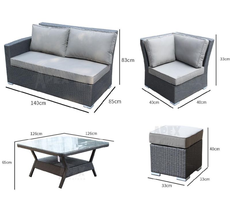 Wholesale High Quality Outdoor Garden Patio Furniture Corner Sofa Set