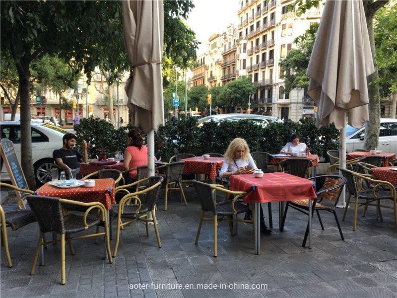 Foshan Wholesale Rattan Wicker French Space Saving Hideaway Queen Outdoor Dining Chair Set