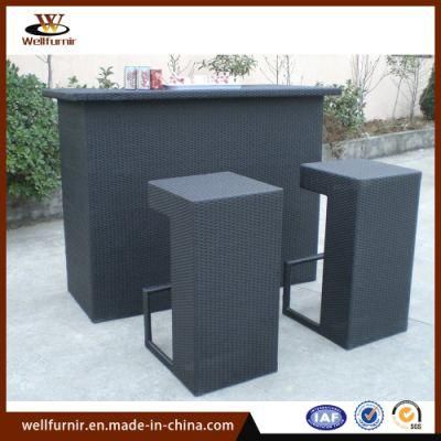 Outdoor Wicker Bar Chair Set/Rattan Bistro Table Sets