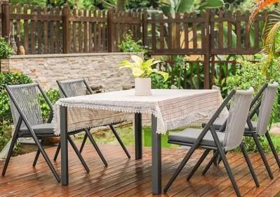 Modern Multifunction Outdoor Coffee Table Cast Aluminum Dinner Table