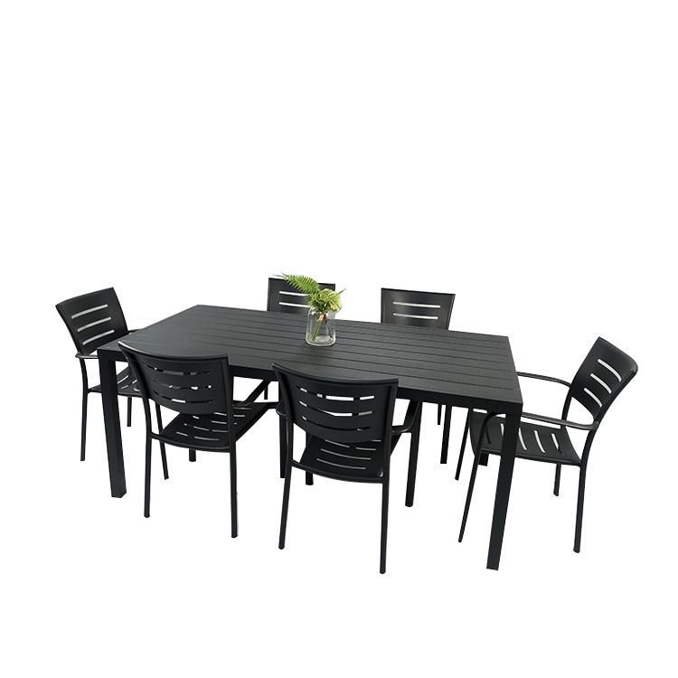 High Quality 5PCS Outdoor Aluminum Garden Patio Dining Table Set