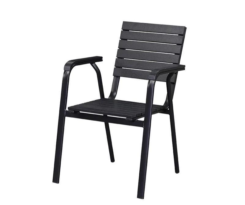 Black Plastic Wood Patio Garden Sets Furniture for Restaurant Hotel