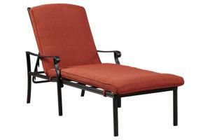 Cast Aluminum Garden Chaise Lounge with Side Table