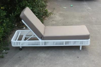 Aluminium Frame Rattan Weaving Chaise Luonger for Hotel Outdoor Furniture