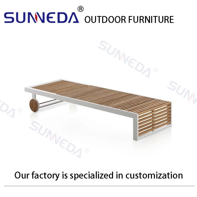 Leisure Open Space Aluminum Frame Bed Furniture with Waterproof Cushion