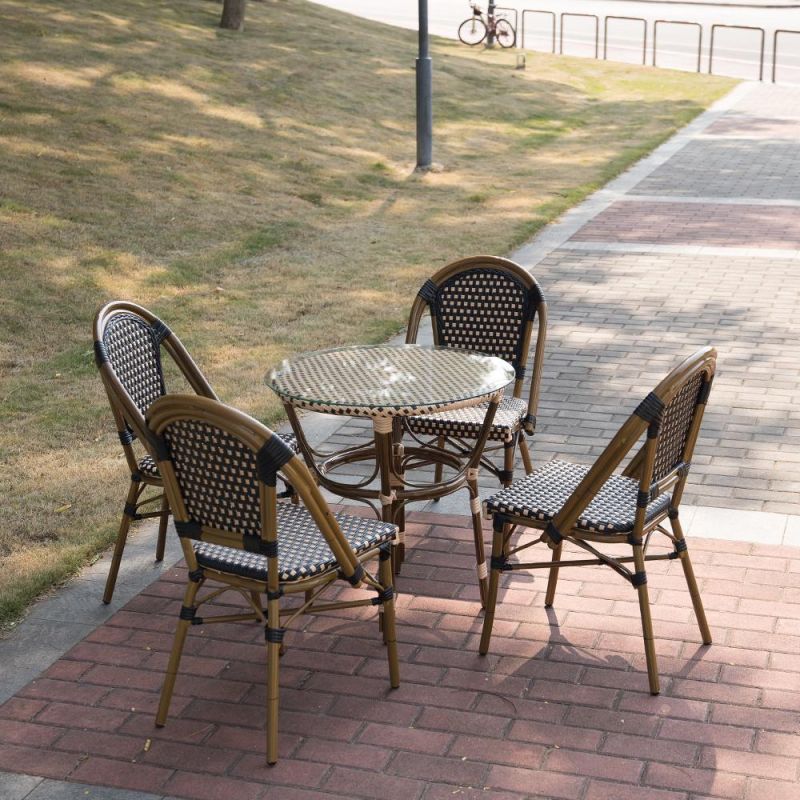 Wholesale Factory Supply Outdoor Outdoor Rattan Chair Used for Coffee Shop Restaurant