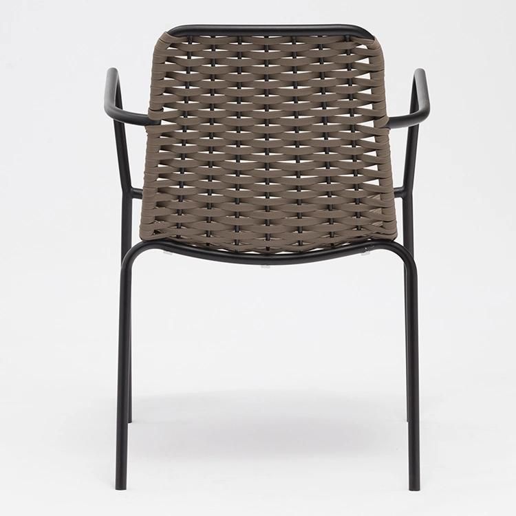 Durable Stacking Nordic Garden Metal Iron Rope Chairs for Outdoor