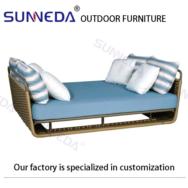 Leisure Outdoor Furniture Aluminum Tube Patio Elegant Soft Lounge Sofa