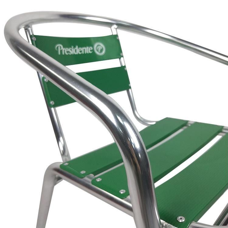 Customize Logo Brand Outdoor Dining Chair Ads Cheap Garden Bar Furniture