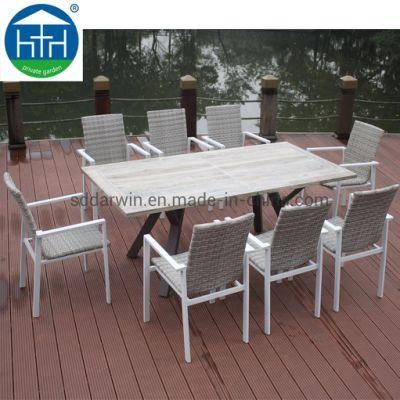 Wholesale Quality Outdoor Furniture Garden Patio Resin Wicker Dining Table Set