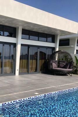 Leisure Poolside Big Size Round Rattan Weaving Sunbed Outdoor Furniture