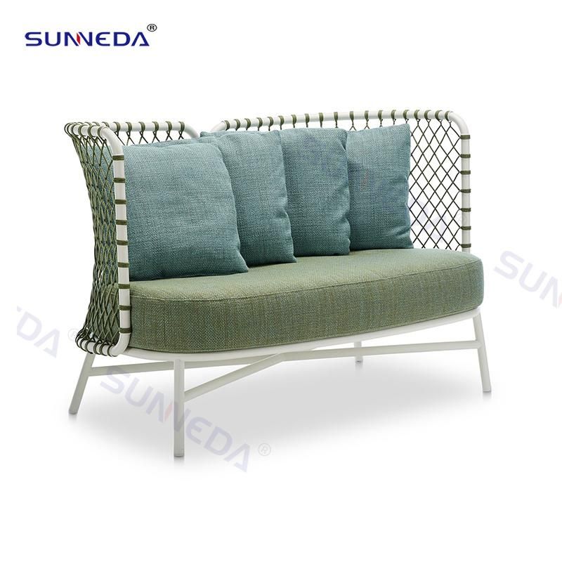 Modern Comfortable Aluminum Outdoor Garden Rope Sofa Set