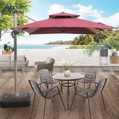 AlunoTec Outdoor Furniture Roman Folding Cantilever Parasols Patio Umbrellas