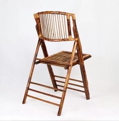 Hot-Sale Rustic Antique Vintage Bamboo Folding Rattan Wedding Chair 2022