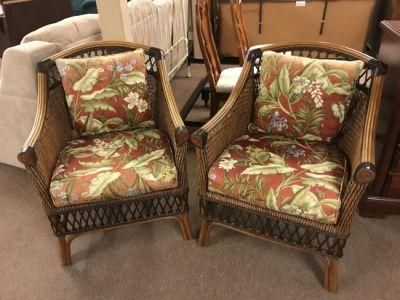 Customized Outdoor Furniture Paris Rattan Cafe Garden Bamboo Look Chairs