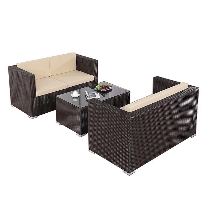 Outdoor Rattan Sofa Villa Courtyard Sofa Lounge Chair Outdoor Terrace Garden Rattan Furniture Balcony Rattan Chair Sofa