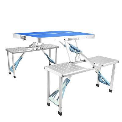Portable Folding Suitcase Table Set with Chair