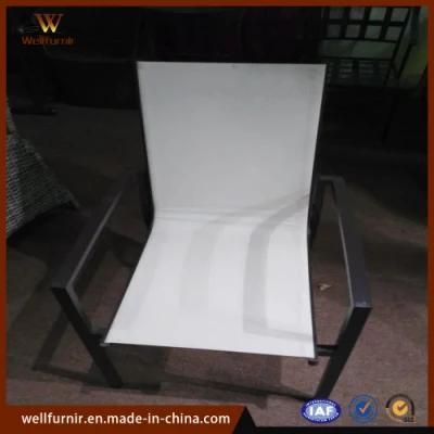 Well Furnir Waterproof Mesh Fabric Aluminum All Weather Chair