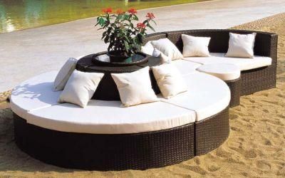 PE Rattan Furniture Curved Sofa Set Ln-005