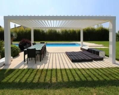 Motorized Louver Blades Canopy Aluminum Modern Gazebo